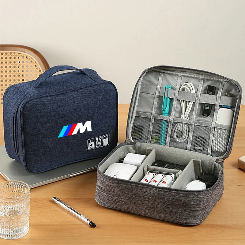 Car sticker Car Travel Cable Storage Bag USB Data Cable Charger Plug Storage Cable Bag Fit For BMW M M3 M5 X1 X2 X3 X5 X4 X7 G12 - view 5