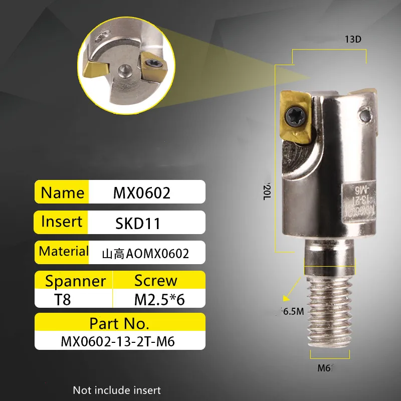 MX0602 كربيد إدراج AOMX0602 الدقة بالقطع مثبت طحن قطع الكتف قاطعة المطحنة مقفل نهاية مطحنة رئيس