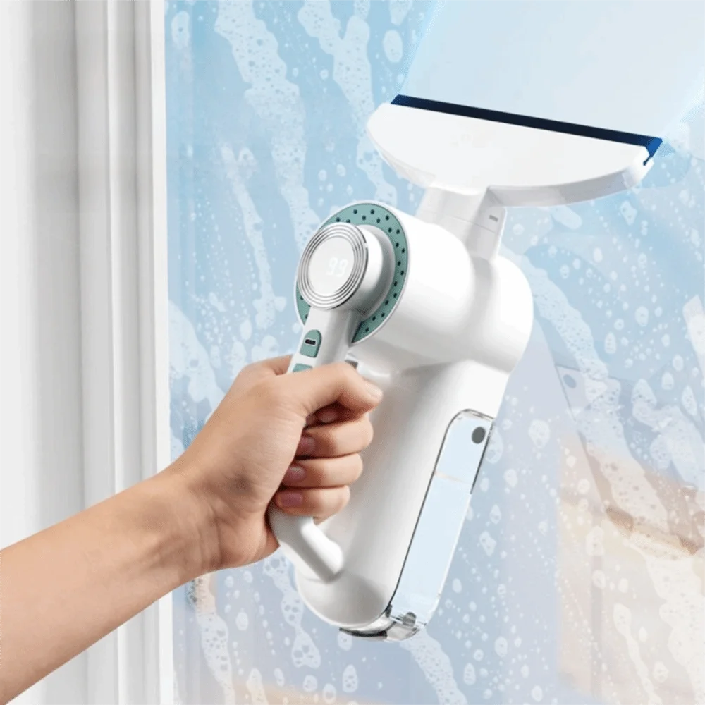

Cordless Electric Window Cleaner Water-Absorbing Soft Silicone Scraper Window Glass Clean Scraper USB Rechargeable