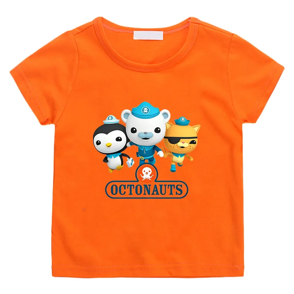 the Octonauts Kawaii Kids T-shirts 100% Cotton High Quality Short Sleeve Casual Anime Print Tees for Boys And Girls