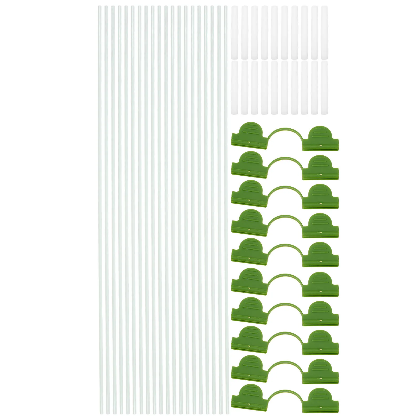 식물 지지대 세트, 내구성 있는 온실용 터널형 식물 보호대, 서리, 태양, 새로부터 식물을 보호하는 정원 아치 프레임