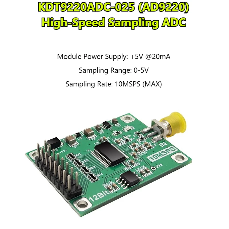 AD9220 Module, High-speed Acquisition Module 12-bit ADC 10MSPS Sampling Rate Data Collection Card