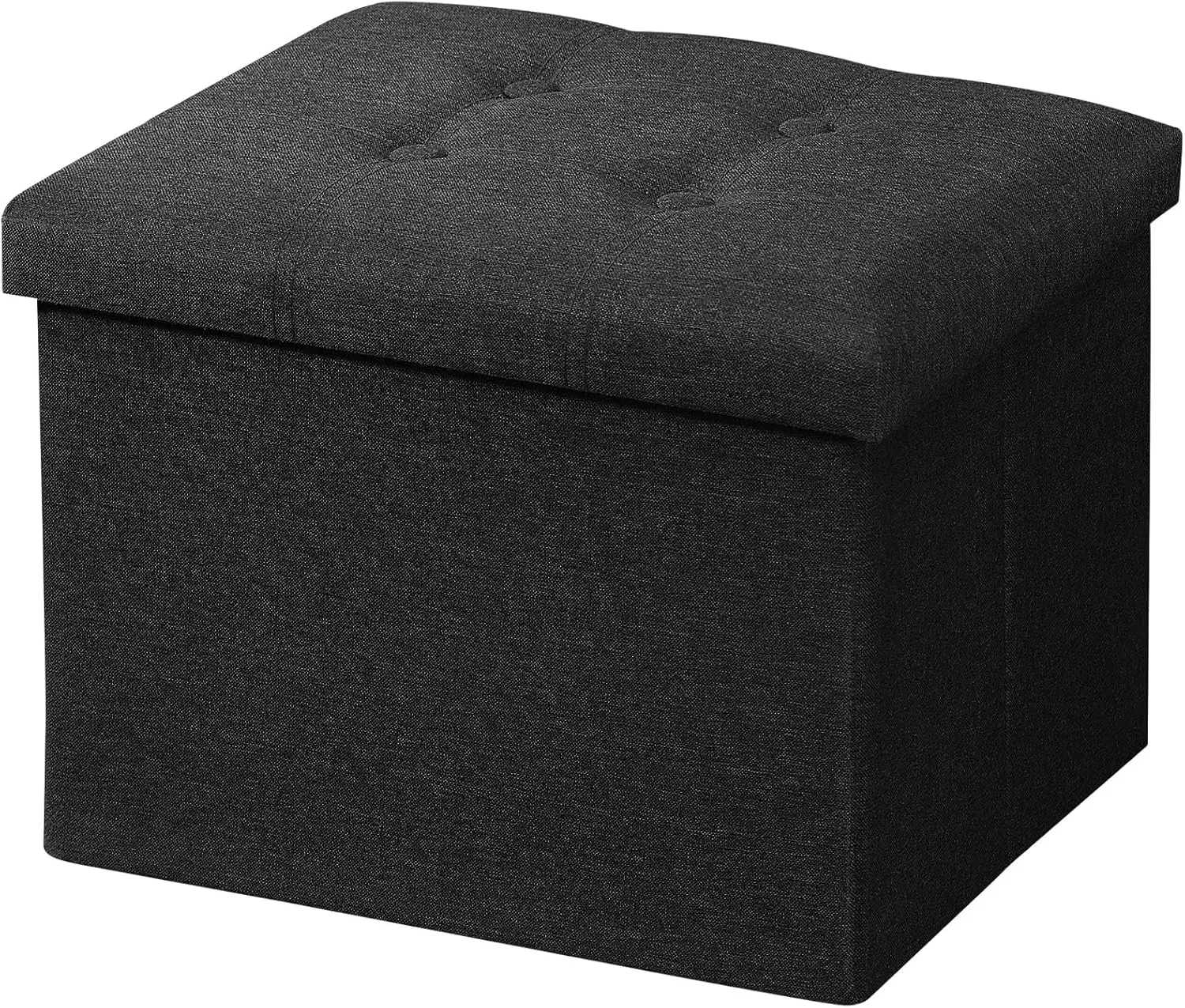 

Storage Ottoman Folding Foot Rest Stool, 17 H Linen Footstool Bench, Short Ottoman Bench, Storage Foot Rest Store, Books,
