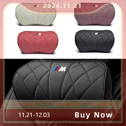 Car Head Pillow Neck Support Auto Seat Covers Headrest Auto Accessories For BMW M Performance M3 M5 M6 F01 F20 F10 F13 F15 F16