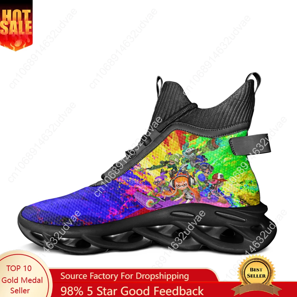 

Splatoons High Top Flats Sneakers Mens Womens Sports Running Shoes High Quality Sneaker Lace Up Mesh Footwear Custom Shoe