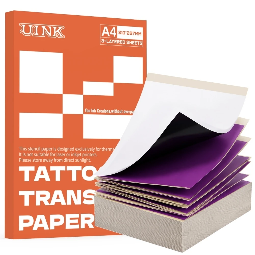 DQFART New In Tattoo Transfer Paper 25/50/100Pcs Pink Body Art Creative Designs Tattoo Artists Supplies Accessories