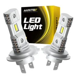 AUXITO 2Pcs Super Bright H7 LED Headlight 1:1 Mini Size Fanless for Mazda Peugeot 308 206 BMW E87 E46 F30 E91 E90 5 Series Benz