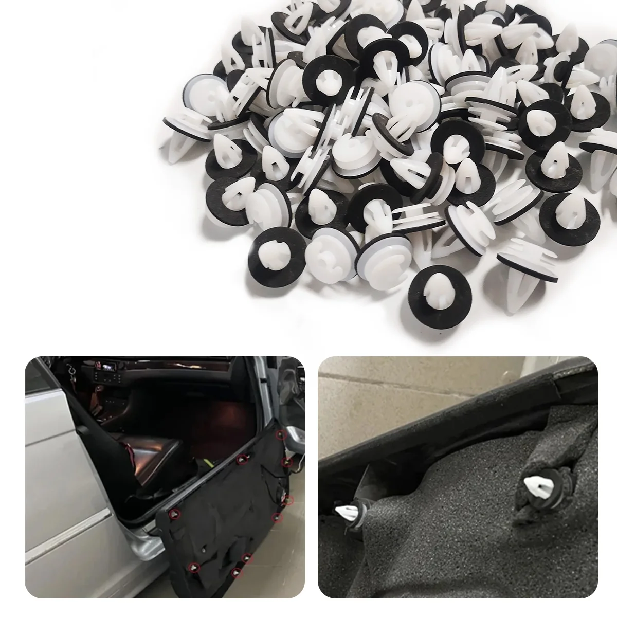 Universal Auto Fastener Clips Retaining Door Panel Clips Bumper Clips Interior Fender Screw Rivet Fastener Fastener