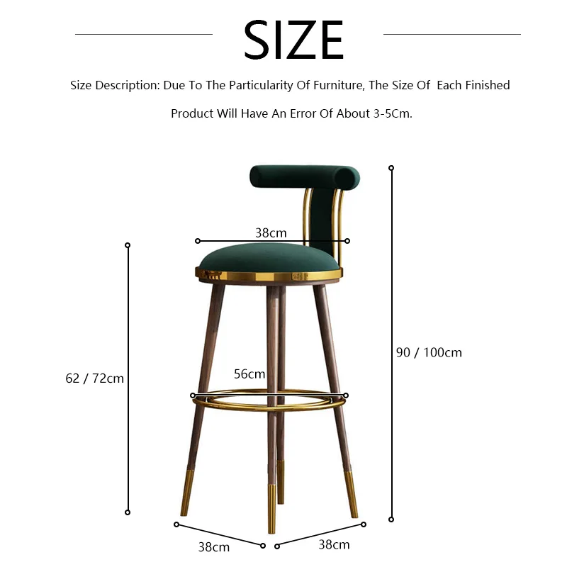 Bar Stools Stainless Steel Kitchen Counter Stools Dining Chairs  Front Desk Lounge Chair