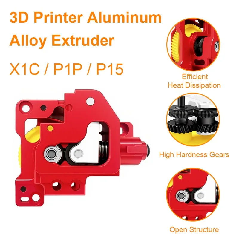

Цельнометаллический экструдер Hotend для Bambu Lab X1C/P1P/P1S — цельнометаллический корпус, аксессуар для 3D-принтера