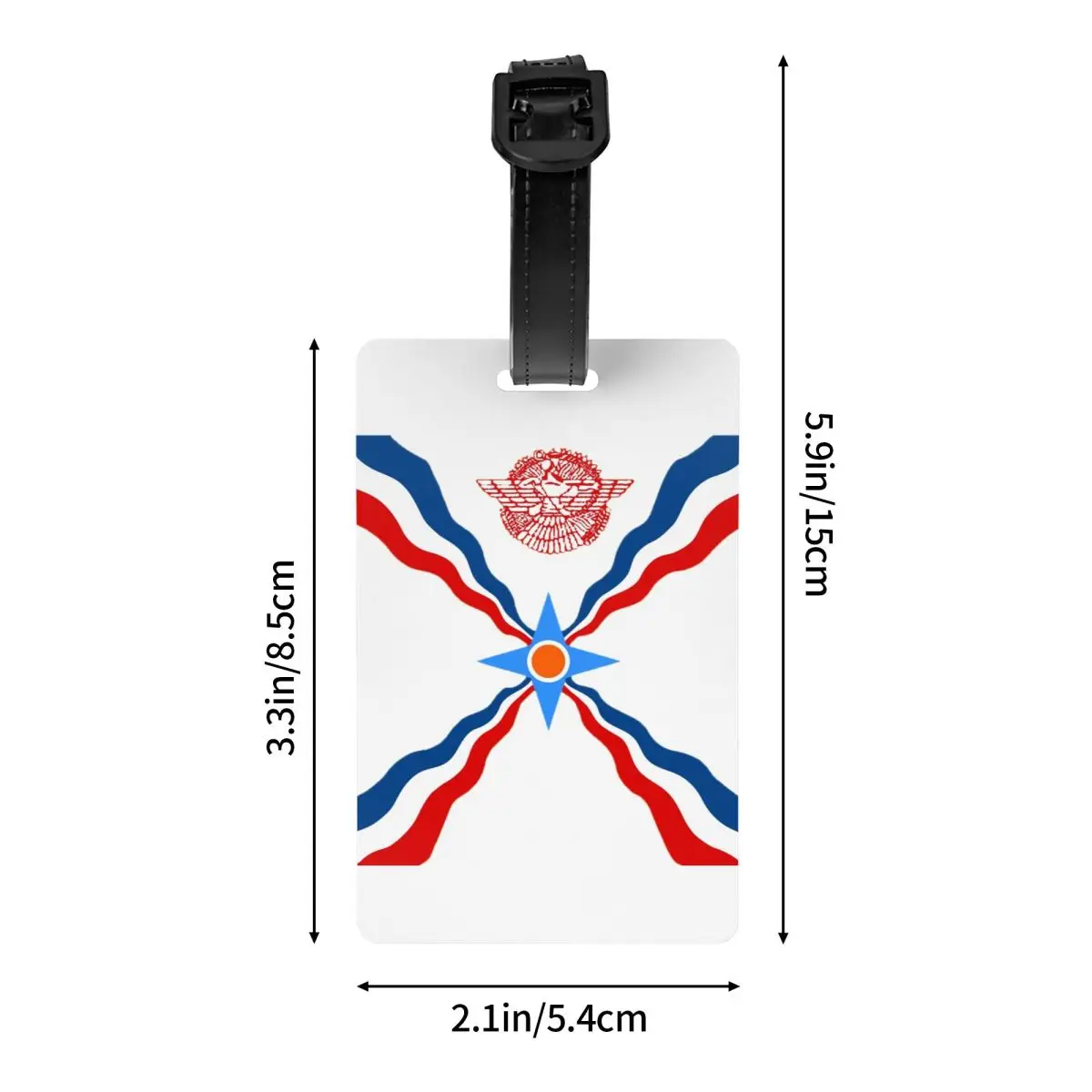 Assyrian Suryoyo Flag Luggage Tag Syriac Aram Suitcase Baggage Privacy Cover ID Label