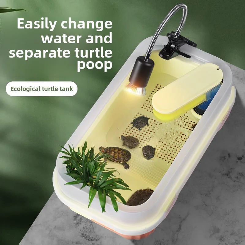 New product turtle tank sun drying platform climbing large amphibious anti escape belt drainage