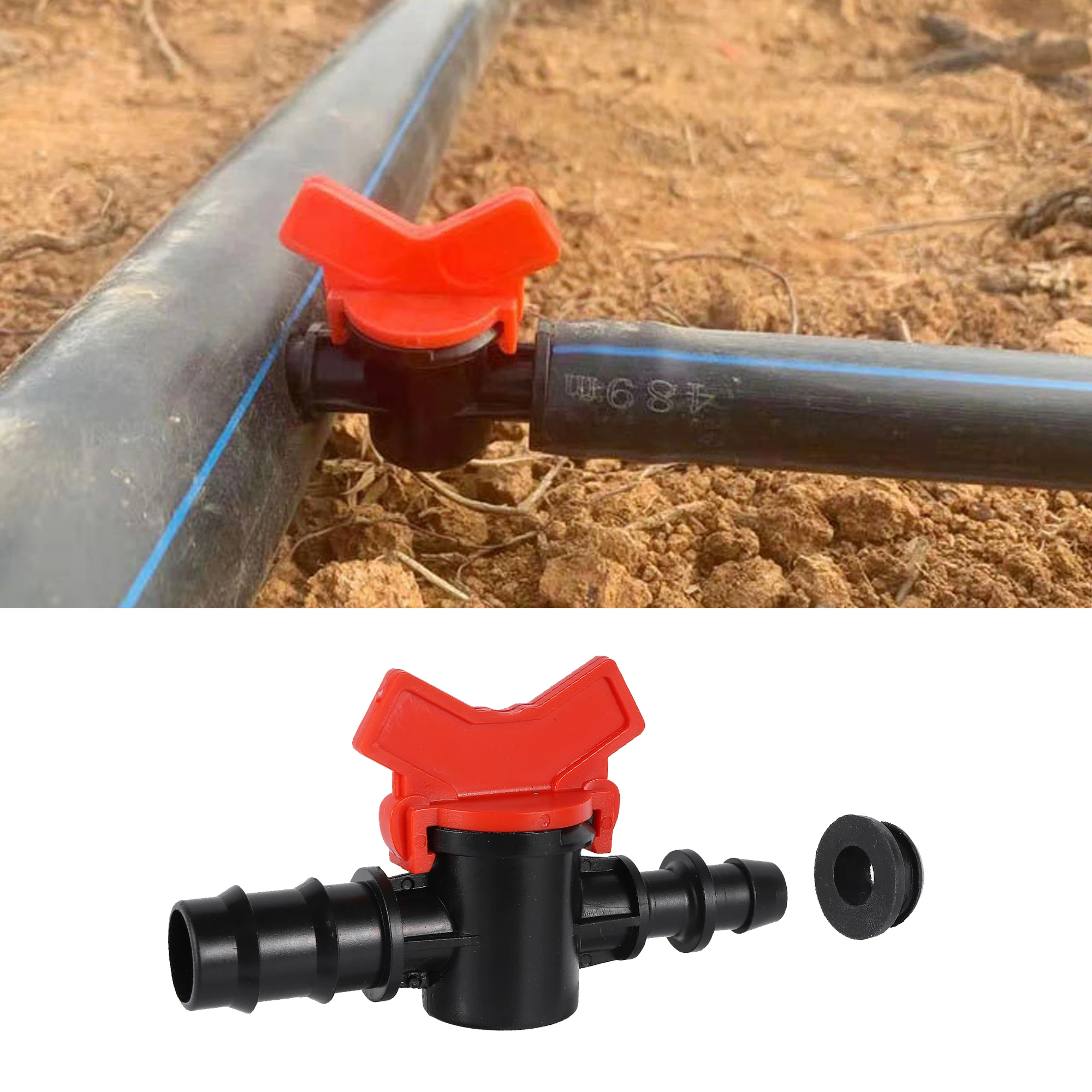 Pvc Pipe Barbed Ball Valve Ball Valve Shutoff Switch Hose Joint Irrigation Accessories Drip Irrigation Water Stop Joint Valve