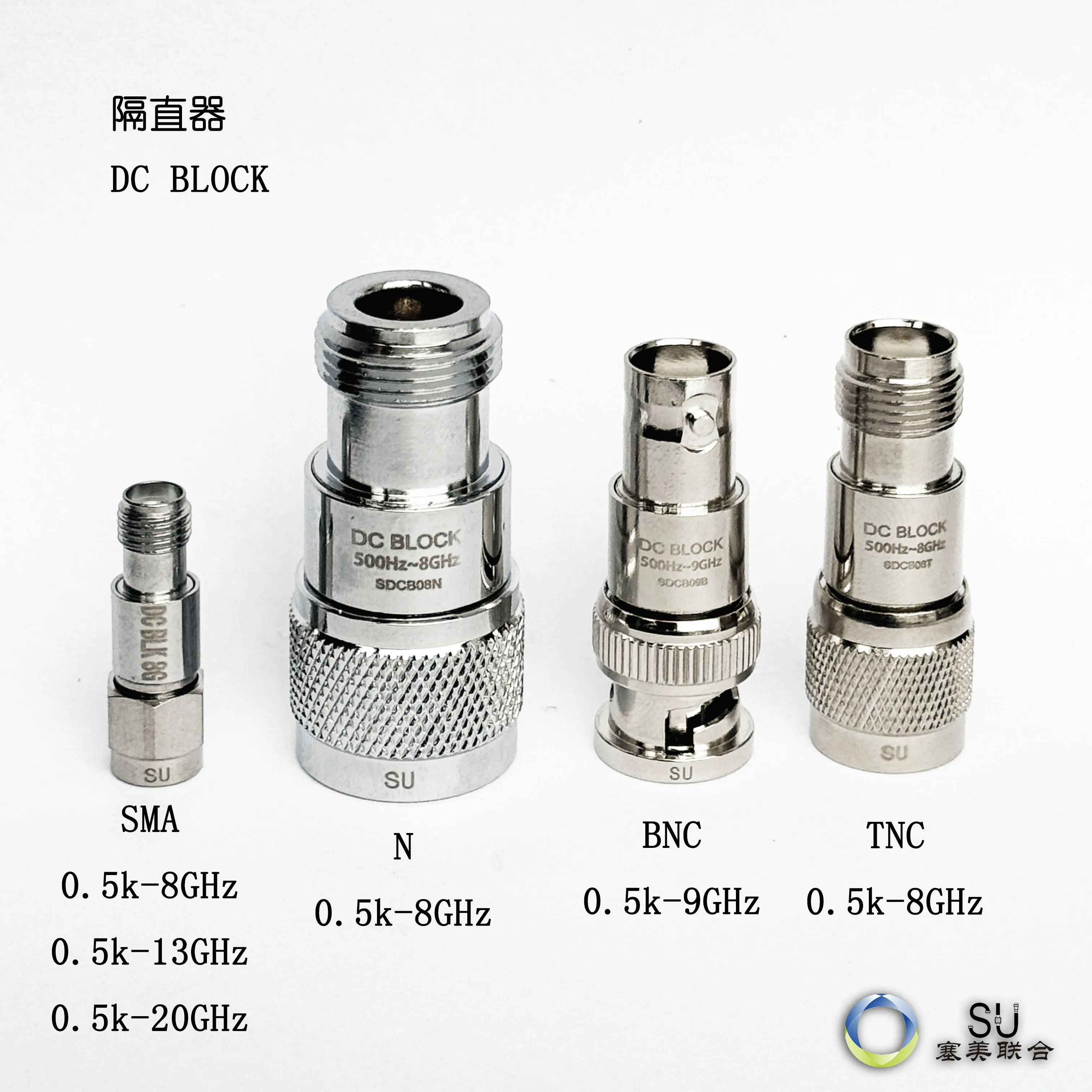 RF Straightener DC-Block; 1k-8G,13G,18G; SMA/N/BNC/TNC; Straight blocking voltage: 50v