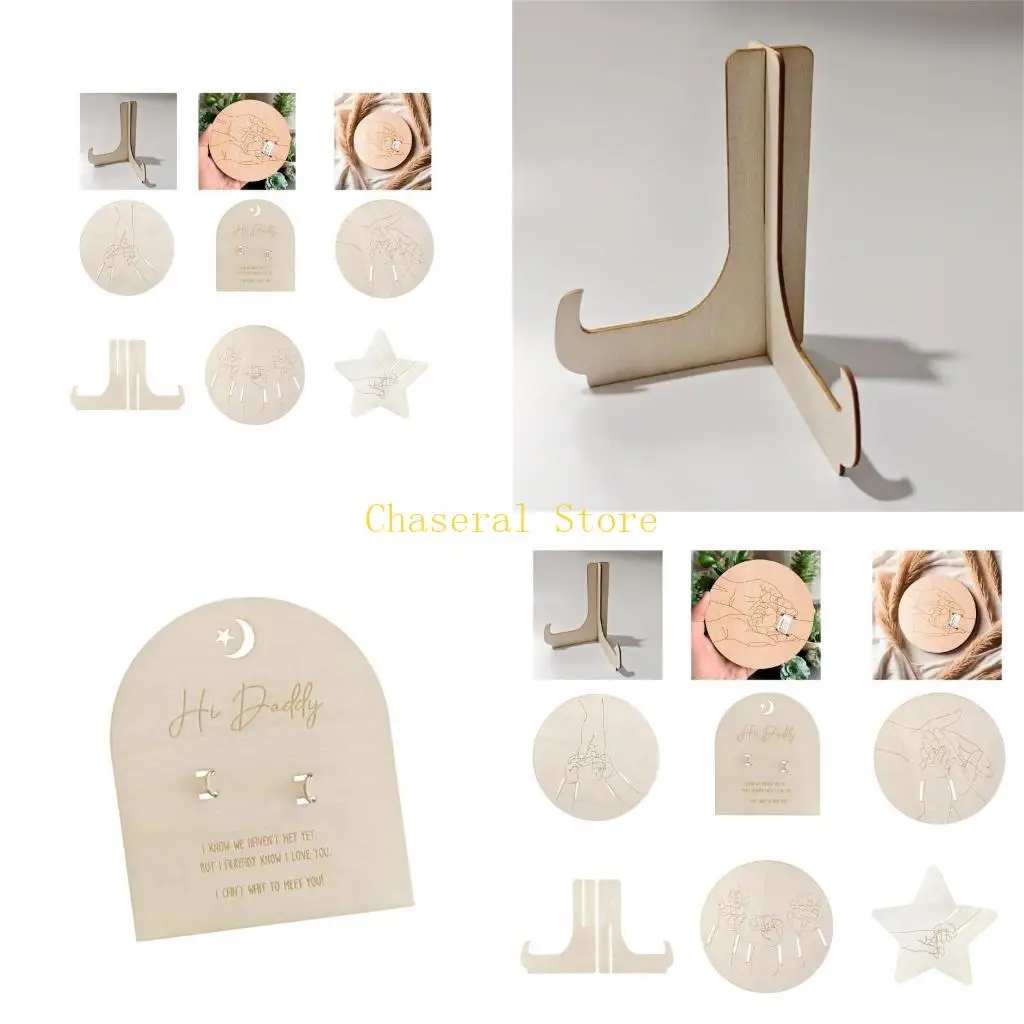 E7CE Engraved Baby Arrivals Piece Wooden Baby Plaque for Service
