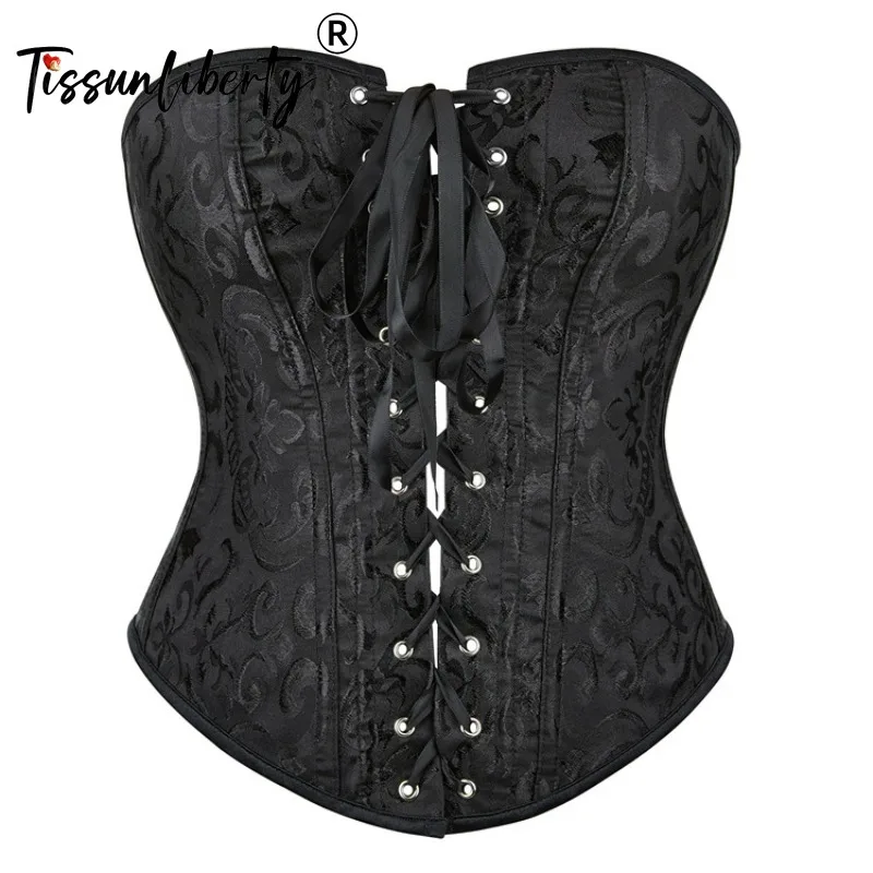 

2 Pcs Women's Tight Corset Mujer Vintage Sexy Underwear Waist Trainer Slimming Body Shapewear Tops For Women Steampunk Corsets