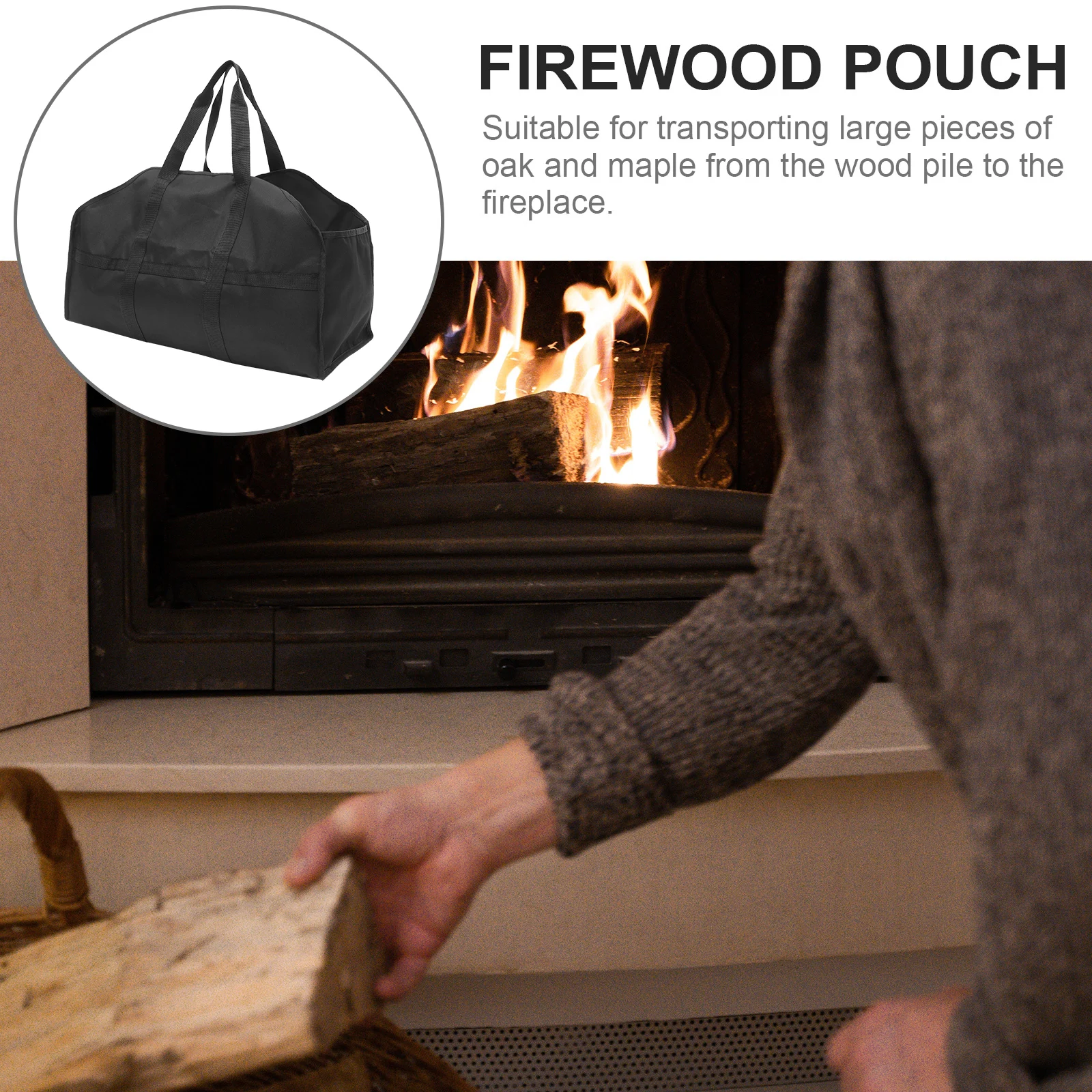

Firewood Storage Bag Large Capacity Oxford Cloth Duffle Holdall Outdoor Reusable Bags for Wood Logs Storage Containers