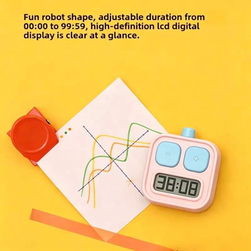 AWAH Mechanical Time Manager Robot Kitchen Timer For Kids Study& Homework Countdown-Cute Design For Cooking& Classroom