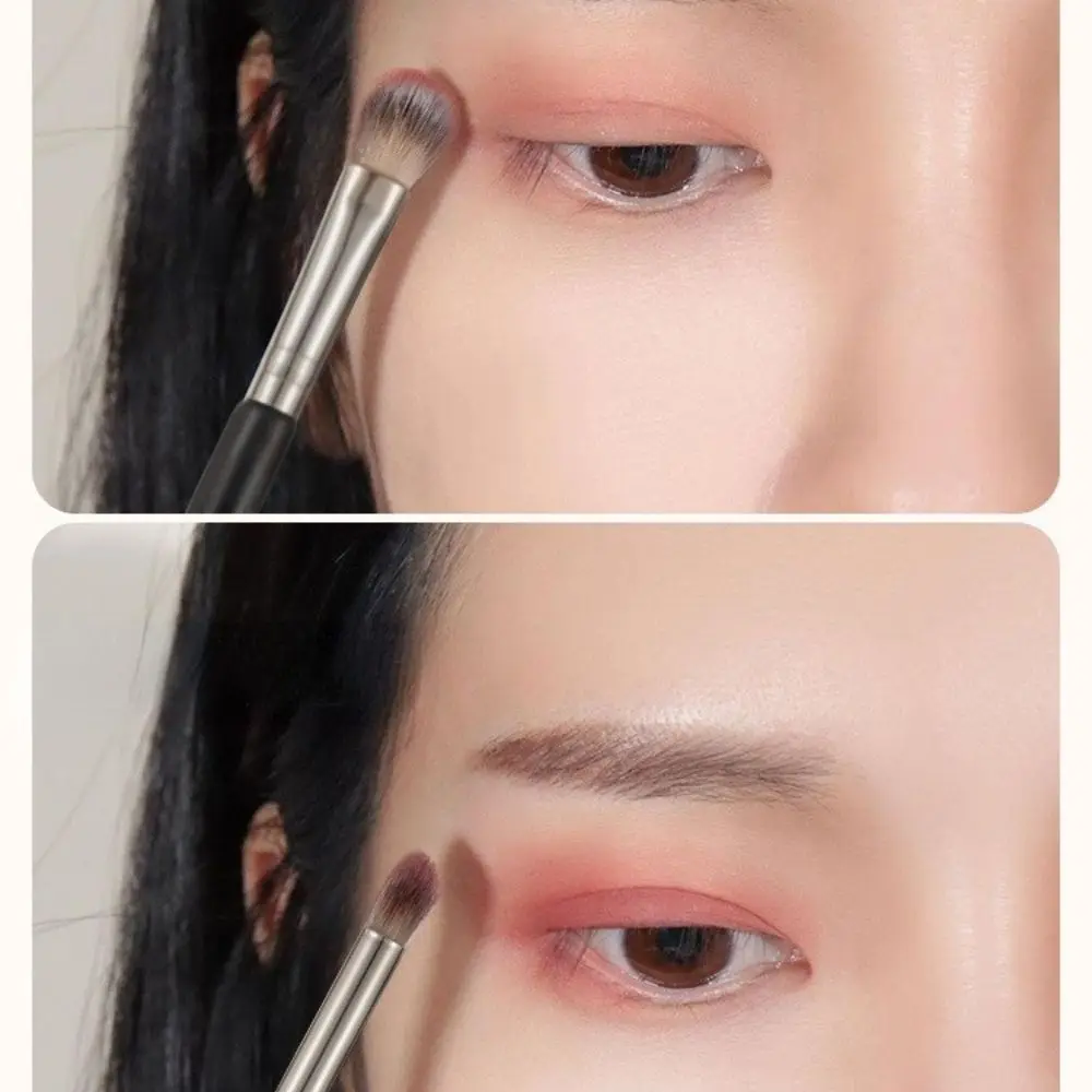 Outils poignée confortable poils denses Double extrémité fard à paupières brosse maquillage tache brosse ombre à paupières brosse cosmétique pour les yeux