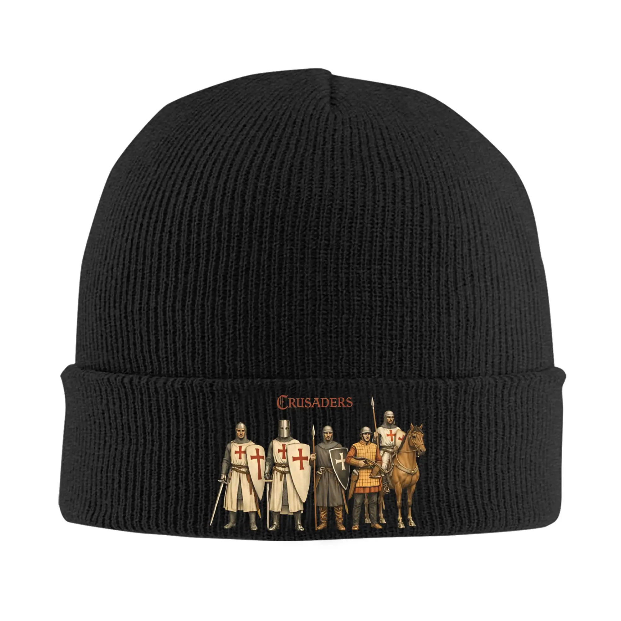 Crusader Templar Knights Medieval Army Art  Merch Winter Beanie Hat For Men Women Skull Knitted Hat Cap  Beanies Skullies
