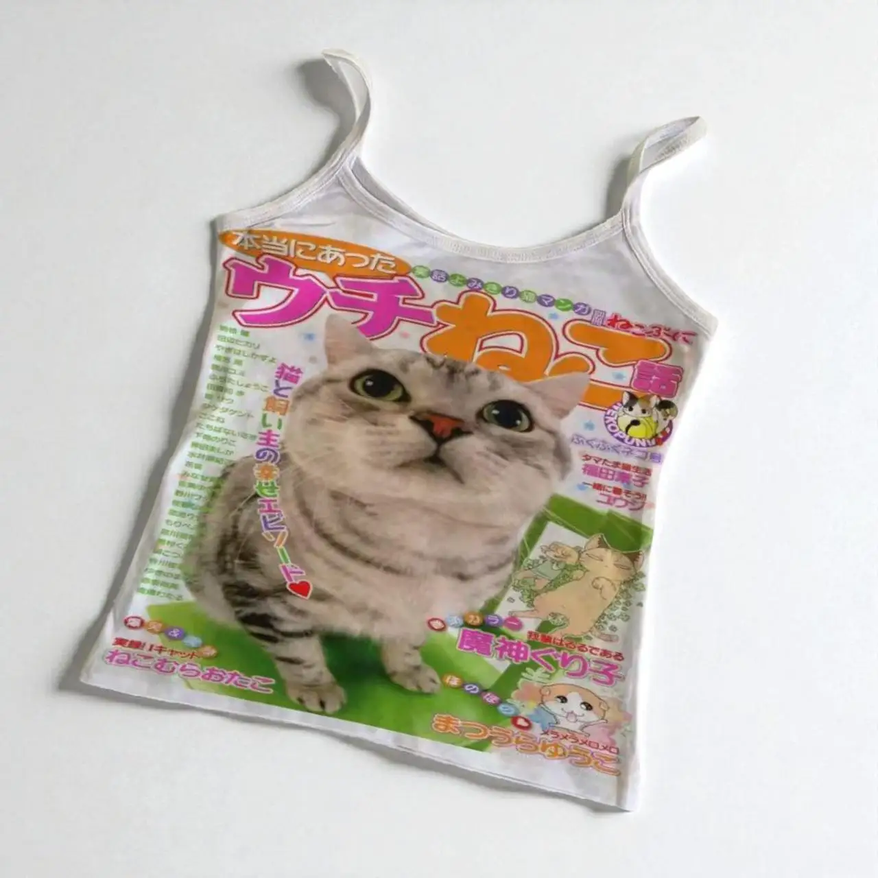 roupas feminina Kitty Cute Gothic Corset Tank Top Y2K Print Streetwear Punk Graphics Camisole Crop Top for Women