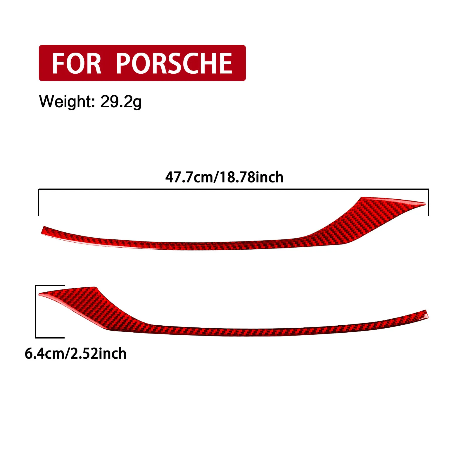 For Porsche Cayenne 9YA 9YB E3 2018-2023 Carbon Fiber Front Bumper Fog Light Trim Strips Car Exterior Decor Accessories Stickers view 5