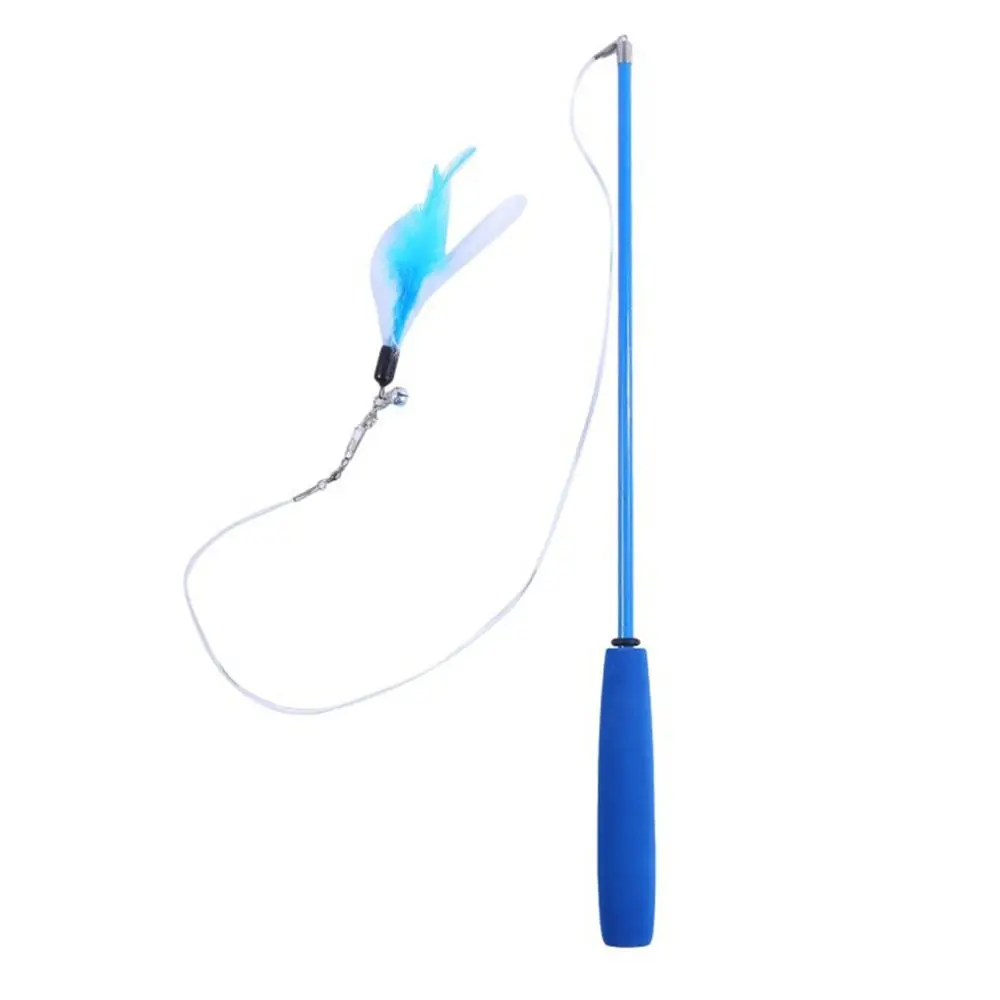Durable 3-section Cat Teaser Wands Interactive Funny Kitten Teaser Stick Catcher Teaser Rod Cat Accesorios