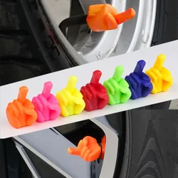 Middle Finger Styling CarTire Valve Cap Personality Decor Wheel Nozzle Dustproof Waterproof Tyre Valve Stem Caps Car Accessories