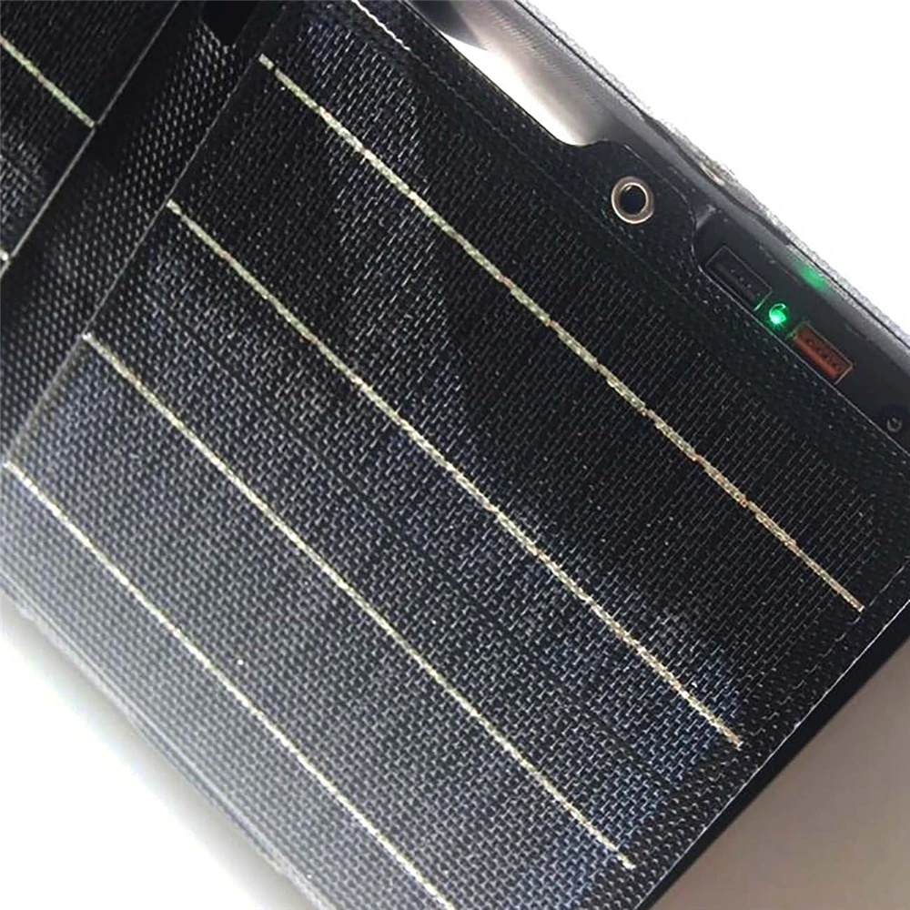 Imagem -03 - Etfe Painel Solar Dobrável Bolsa Duplo Usb Flexível à Prova Ddiy Água Faça Você Mesmo Carregador para o Telefone Móvel ao ar Livre Fonte de Alimentação de Emergência 60w