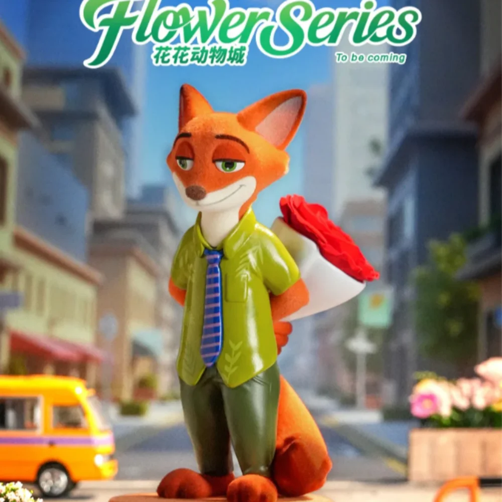 Figura originale Anime Zootopia Flower World Serie Blind Box Judy Fox Nick Action Figures Modello Doll Decor Bambini Desktop Colle