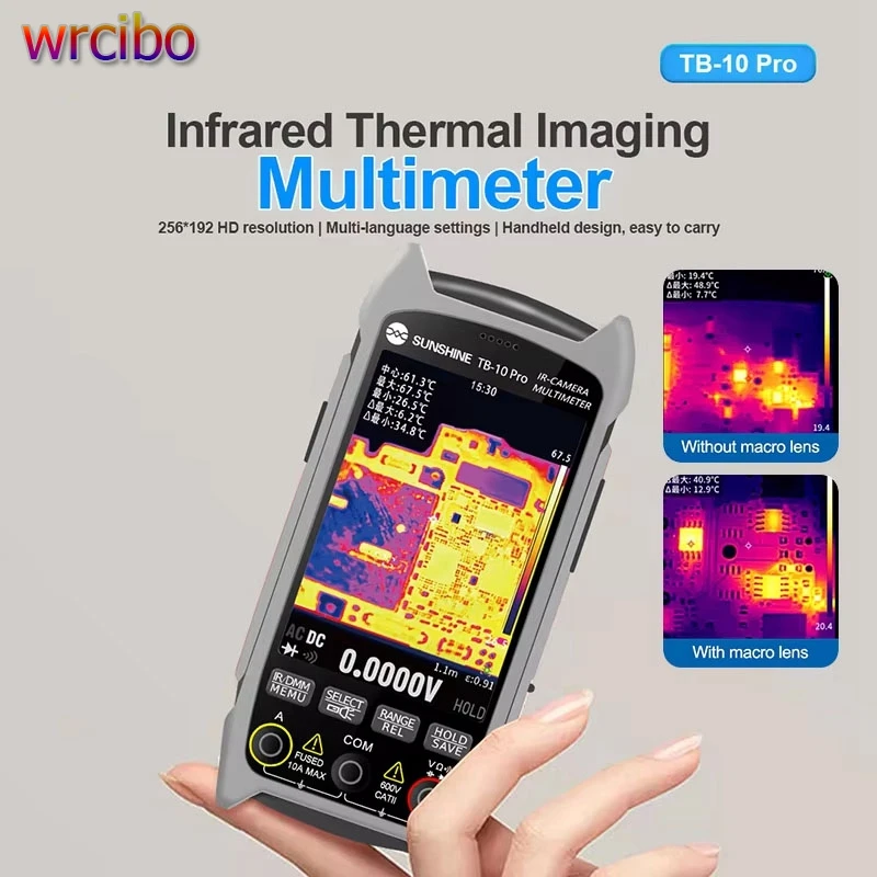 

SUNSHINE TB-10 Pro Infrared Thermal Imaging Multimeter 256*192 HD Resolution,Multi-language Settings Repair Tools