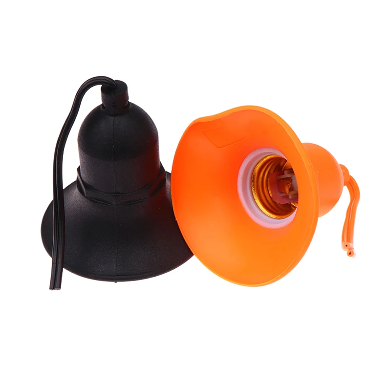 

Черный/оранжевый E27 винтовой держатель лампы люстра высокотемпературный водонепроницаемый патрон адаптер держателя лампы DIY освещение