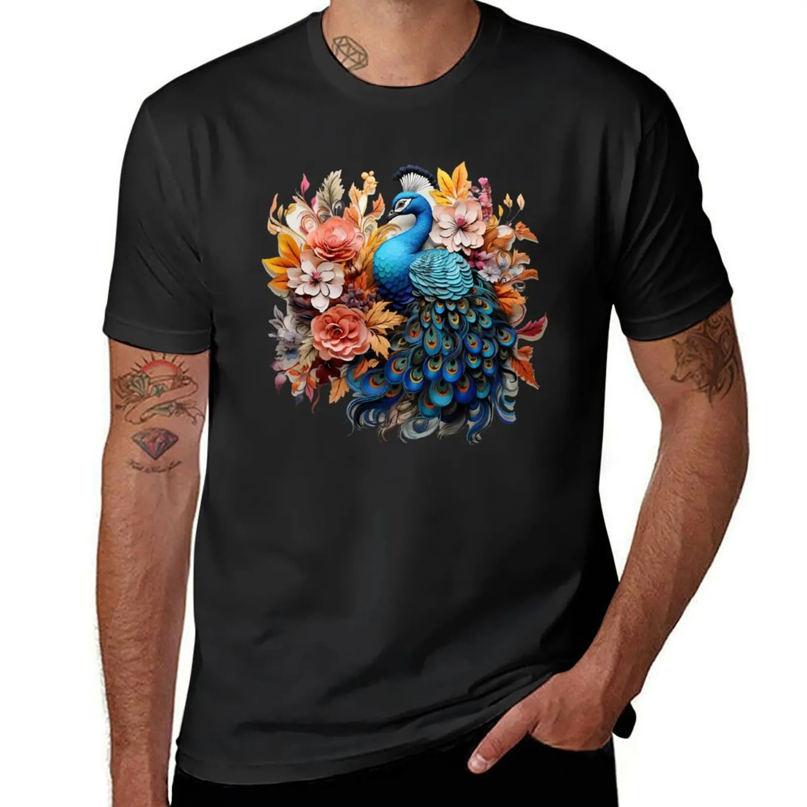 Peacock : I am beautiful. T-Shirt vintage for a boy plus size tops quick drying t shirt for men