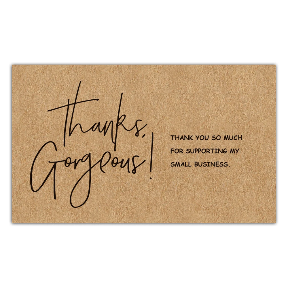 30pcs Natural Kraft Paper Thank You Card Enterprise Store Business Thank You Order Card Wholesale Custom Gift Decoration Card