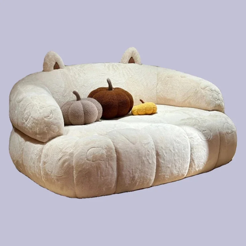 

Детская комната: плюшевый диван-лежанка для девочки в виде кошачьего домика, тканевый, в стиле интернет-знаменитостей, мультяшный, для спальни, ленивый диванчик