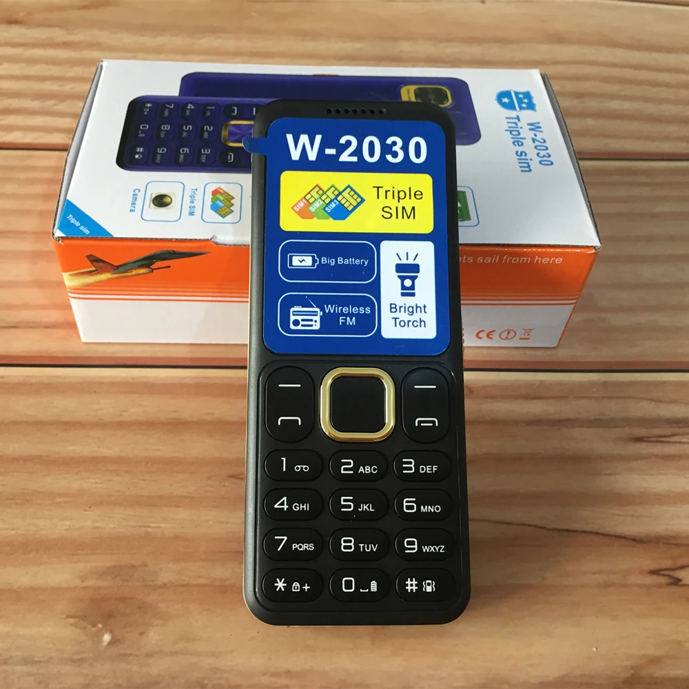 2026 BigHorn Push Button Mobile Phone 2.4' Display Three SIM Bluetooth Flashlight MP3 MP4 Wireless FM Camera Vibration Feature