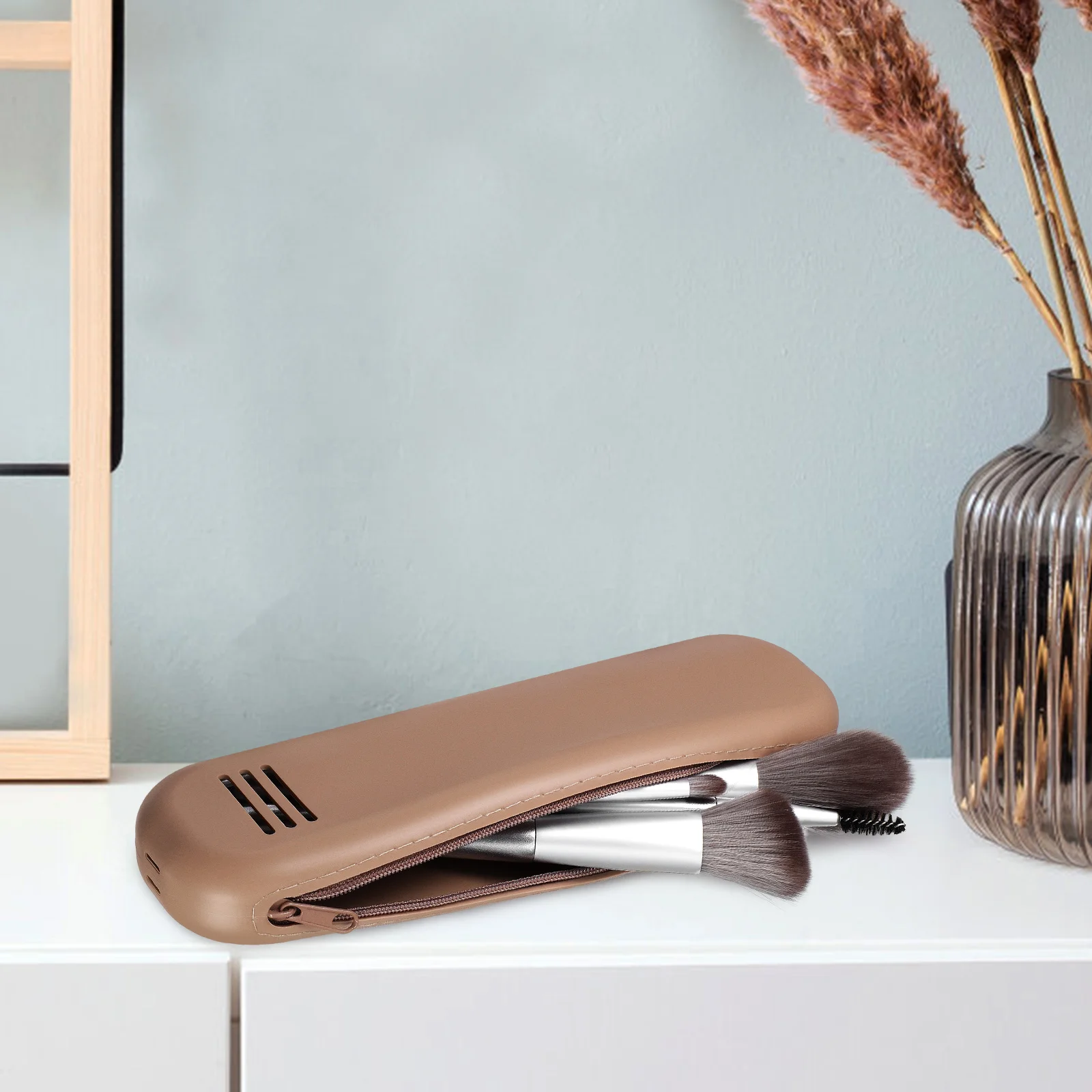 

2 Pcs Makeup Brush Bag Portable Brushes Holder Case Organizer Travel Small Zipper