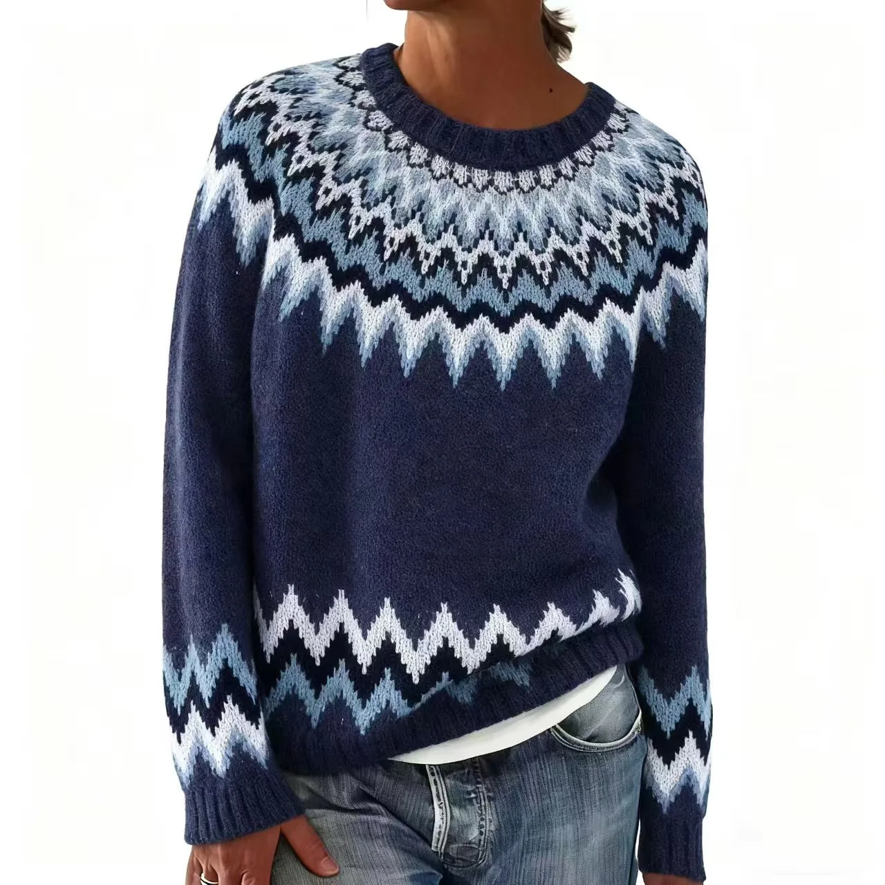 Maglione autunnale da donna con vestibilità regolare di Halloween Maglioni pullover lavorati a maglia con stampa leopardata casual da donna Manica lunga Crew SuéTer Mujer