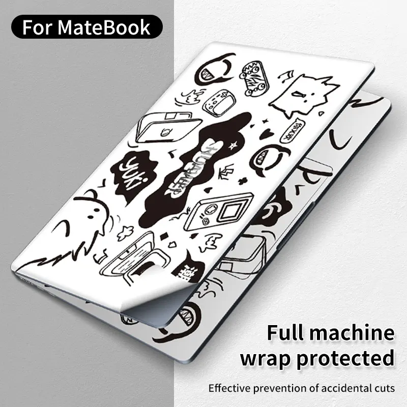 For Huawei Laptop Sticker 2023 MateBook D16 D15 D14 2022 14 14s Graffiti Sticker Skins Top/Bottom/Palm rest