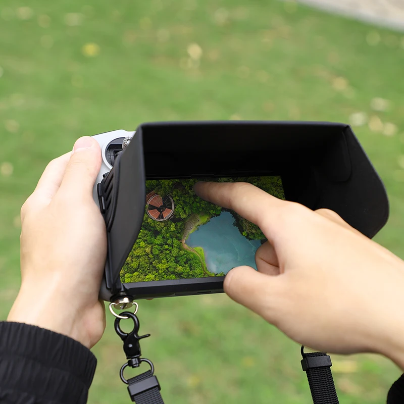 DJI Mini3 برو مع شاشة التحكم عن بعد الشمس الظل هود صغيرة سيليكون ظلة و العالمي الحبل ل DJI RC/RC برو اكسسوارات