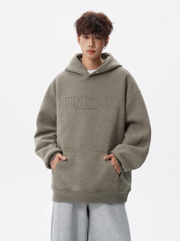 

Heavyweight American High Street Hoodie Men's Thiened Fce Retro Sle Casual Sweatirt for Autumn And Winter