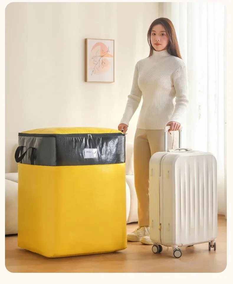 Umzugstasche mit großem Fassungsvermögen, verdickte, umweltfreundliche Gepäcktasche, wasserdichte gewebte Tasche, Aufbewahrungstasche, verschleißfeste Tasche – Detail 20
