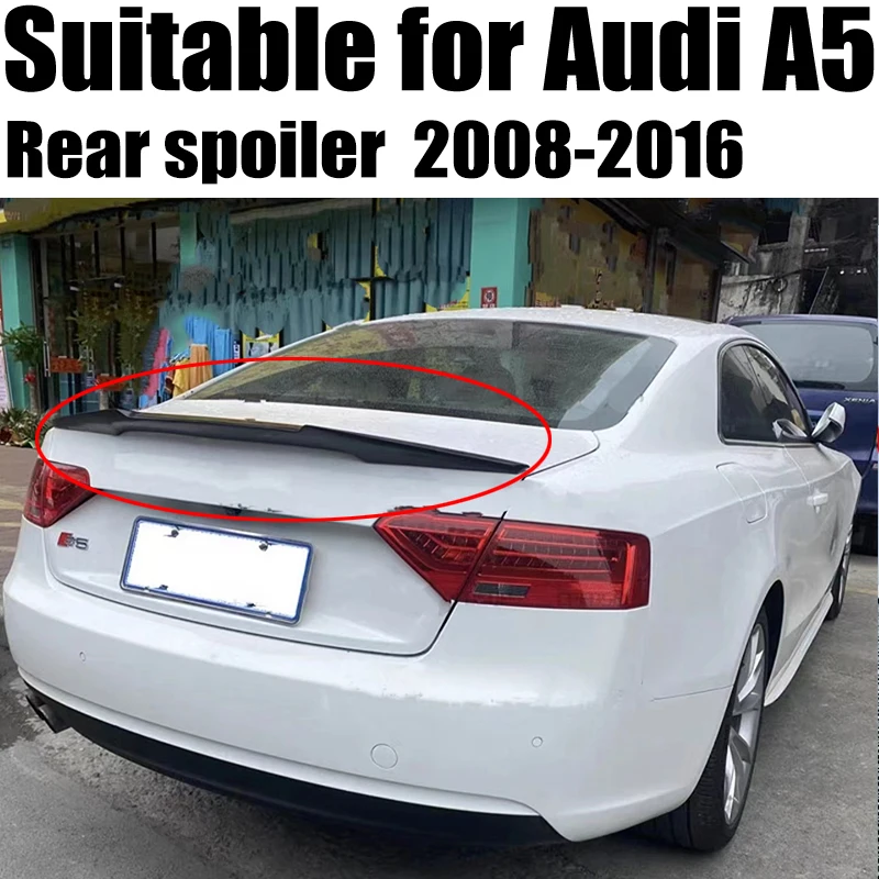 

Carbon Fiber Wing For AUDI A5 Rear Spoiler Coupe B8 4Door 2008 2009 2010 2011 2012 2013 2014 2015 2016 Sportback M4 Style