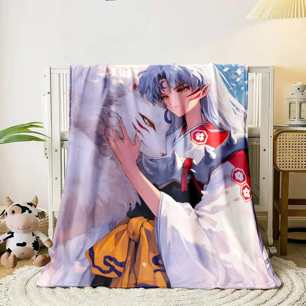 Inuyasha Cartoon Blanket. Seasonal Blankets. Used for Sofas, Beds, Living Rooms, Travel Picnics, comic Blankets,