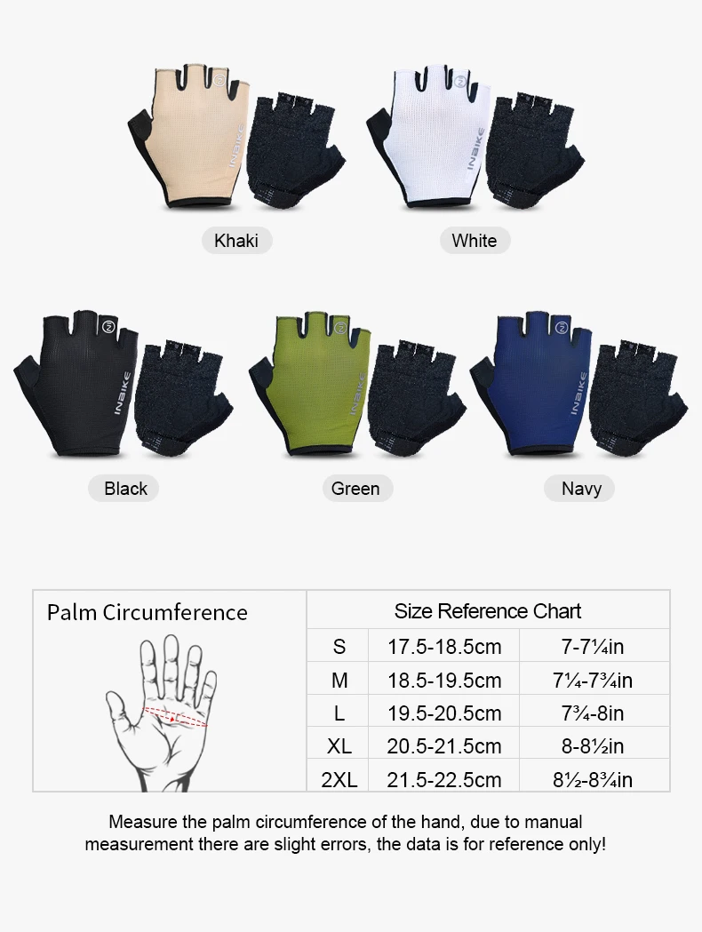 INBIKE Halbfinger-Fahrradhandschuhe für Herren Stoßdämpfende Atmungsaktive Sommerhandschuhe für Mountainbike Rennrad Rutschfeste Fahrradhandschuhe – Detail 4