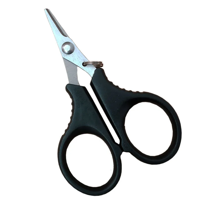 ALASICKA 1PCS Stainless Steel Fishing Scissor Portable Scissor Plier Cut PE Line Braid Line Cutter Plies Carp Fishing Tools