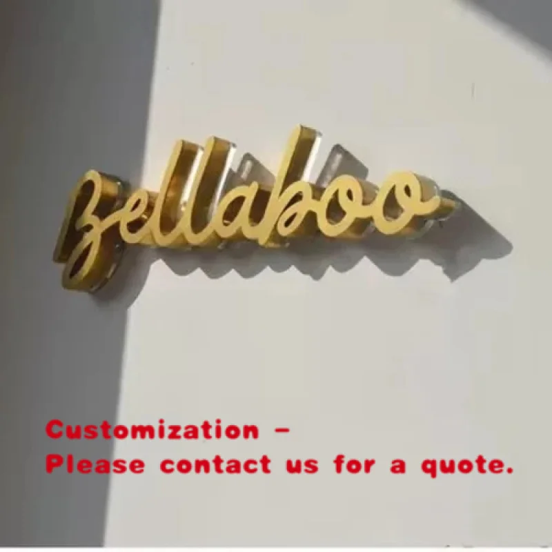 custom.Outdoor Golden Stainless Steel Sign Led Design Lighting Led Letter Sign