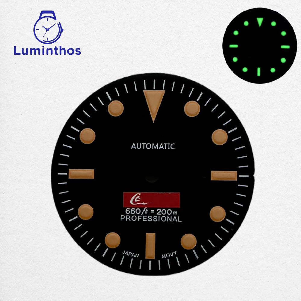 ساعات لومينثوس للرجال S Logo مجموعة عتيقة قرص مضيء 28.5 مللي متر لساعة NH35/NH36 ملحقات تحويل الساعة