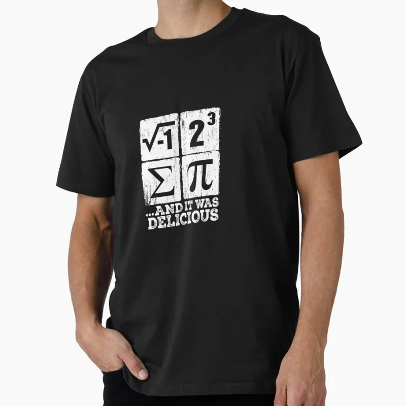 

I Ate Some Pi print Funny Math Nerd Humor Symbol math science Gift t shirt for men Large size Tops 100% cotton Clothes