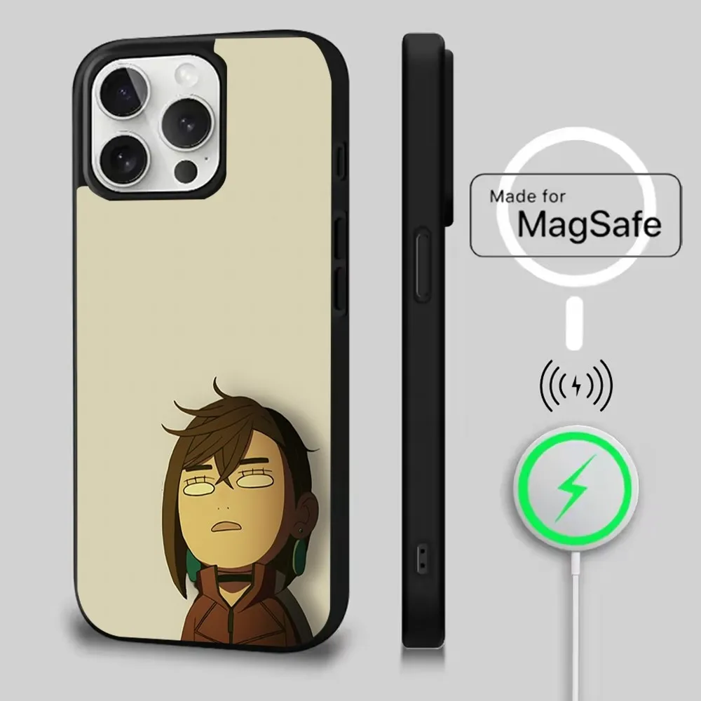حافظة هاتف أنيمي D-Dandadan لهاتف آيفون 16,15,14,13,12,11,Pro,Max,Plus,Mini,Magsafe,حافظة شحن لاسلكية مغناطيسية